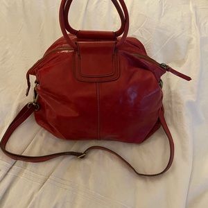 Beautiful red leather Hobo bag!